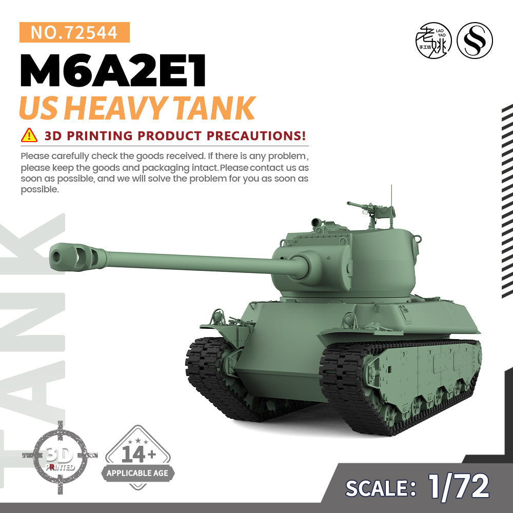 SSMODEL 544 Military Armoured Model Kit US M6A2E1 Heavy Tank