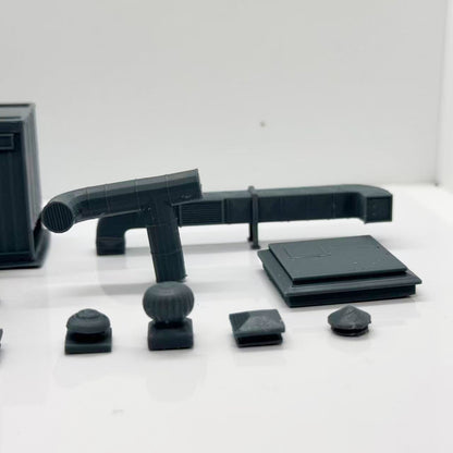 Yao's Studio LYTS092  3D Printed Miniature Model Air Conditioning And Ventilation Equipment Set Including Cooling Tower Ventilation Equipment Air Filter And Ducts
