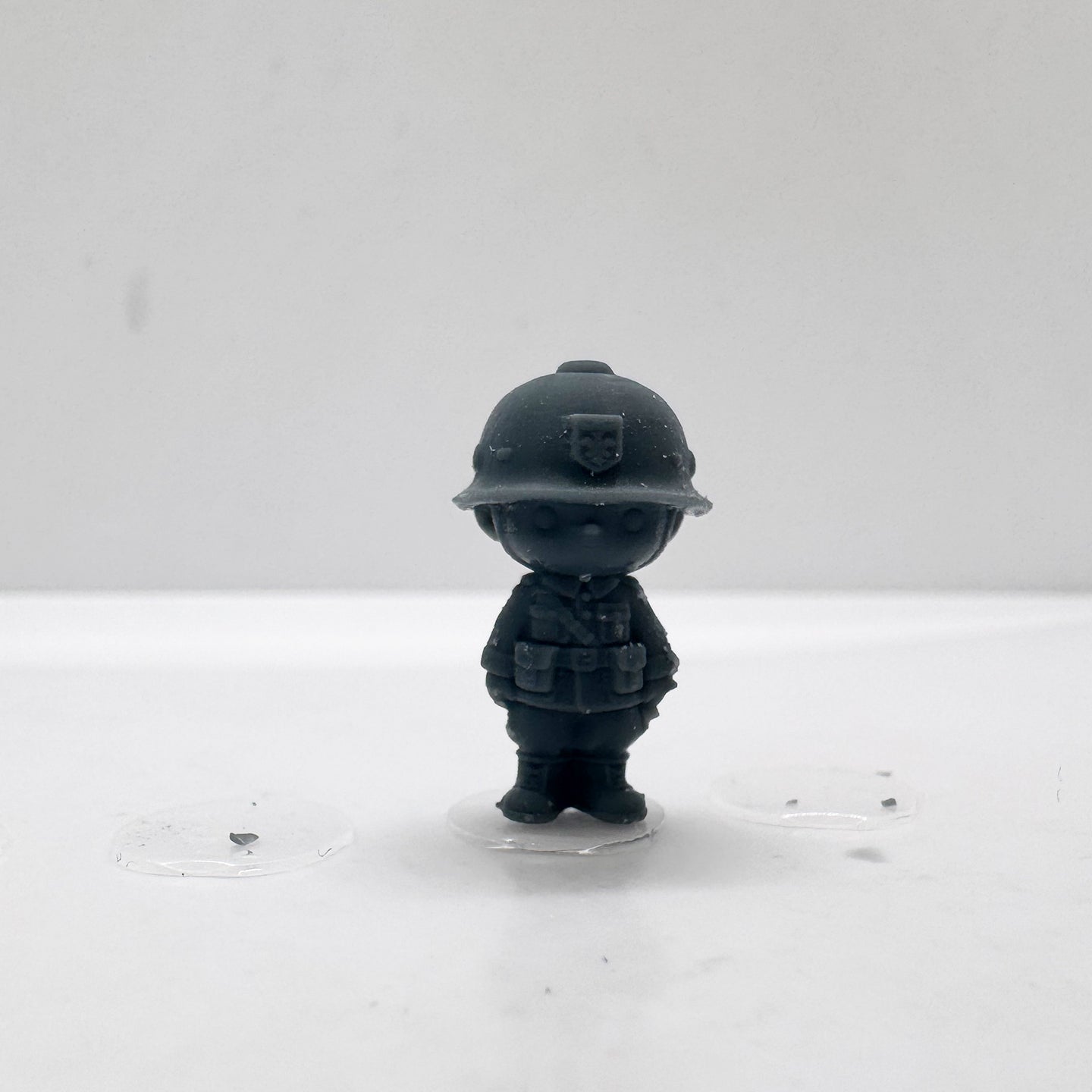 MRY-SFW LYTS151 3D Printed Q-Style Modern Military Figurines Helmet Tactical Gear Themed Trendy Toy Models for Collection Displa