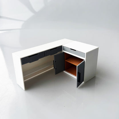 RHF12210  Modern Style Dollhouse Furniture  Miniature Desk And Chair Set 3D Printed