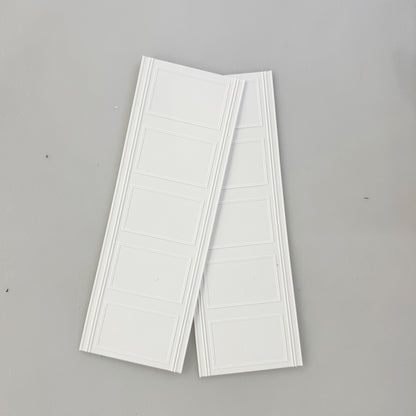 RHF12072B 1/12 Chair Rail 3D Printed Miniature Dollhouse Wainscoting - French Style Wall Panel Skirting Board Trim for 1/12 Scale Dollhouses (Customizable Decor Parts)