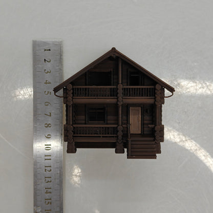 RHF0434 Small wooden house with stairs in the forest Desktop Ornament Sand Table Architecture Architectural Model Miniature House Small-scale Landscaping