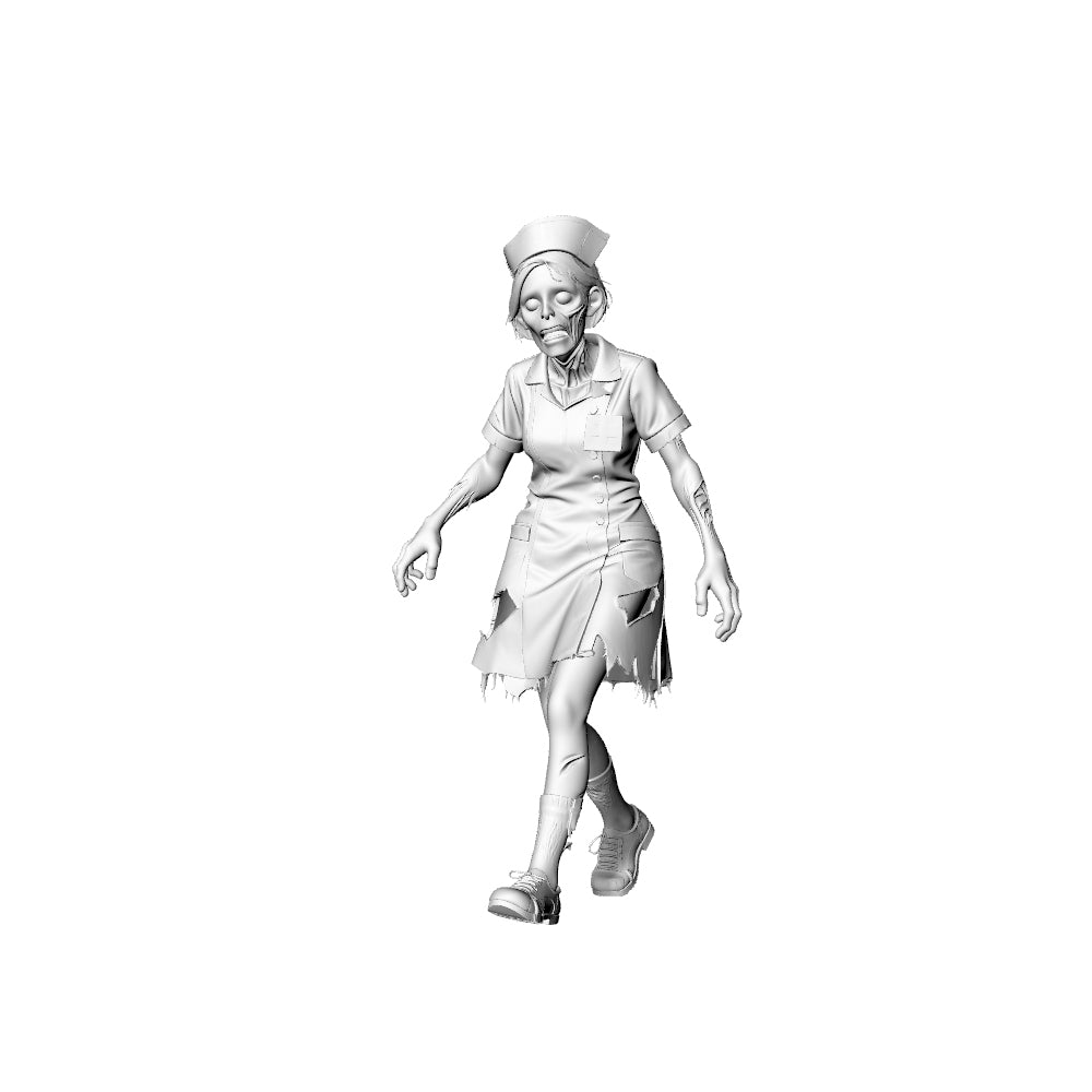 MRY-SFW LYGR310 3D Printed Hospital Medical Staff Zombie Set - Surgeon Nurse Paramedic Pharmacist Attendant Unpainted Model