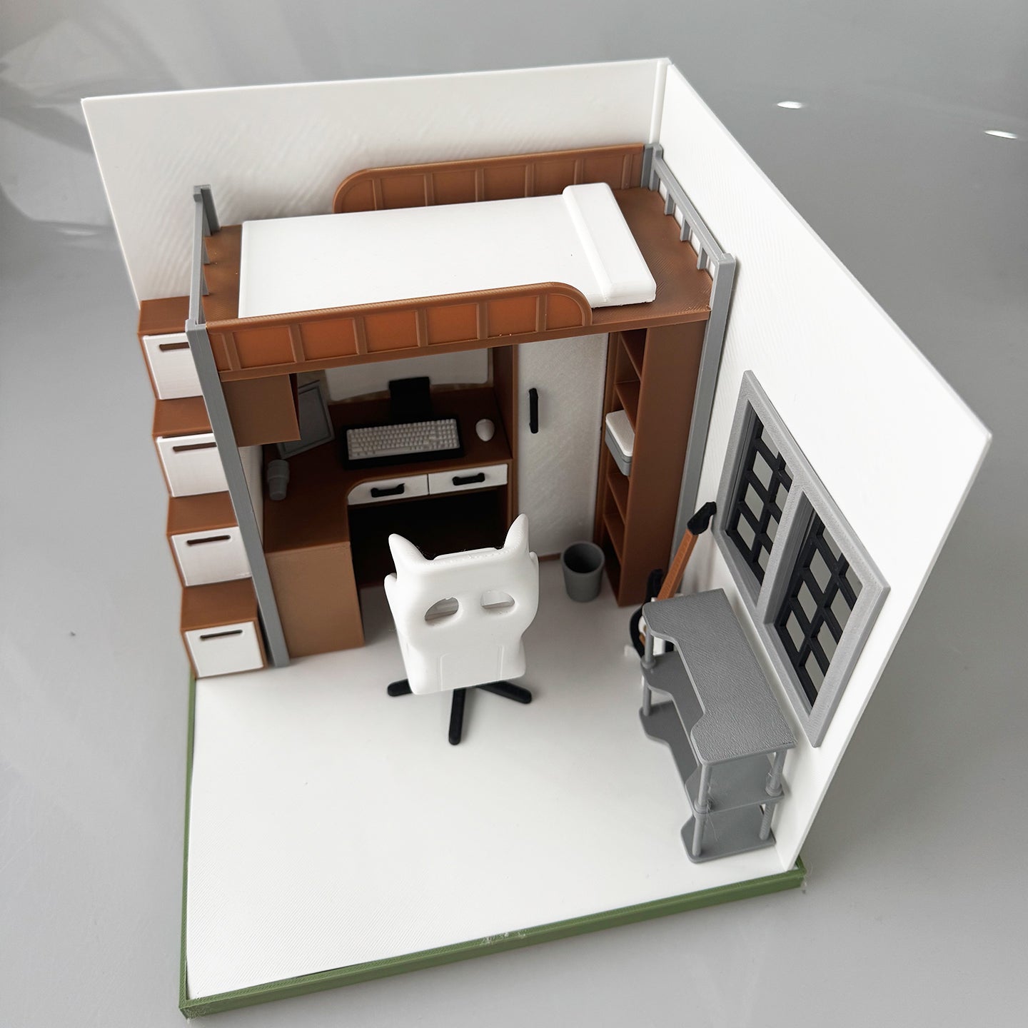 RHF1012 Summer Retreat Hut 3D Printing DIY Miniature Scenes Dollhouse Frame Creative Decorations Desktop Scenarios Mini Models 12-Inch BJD OB Doll