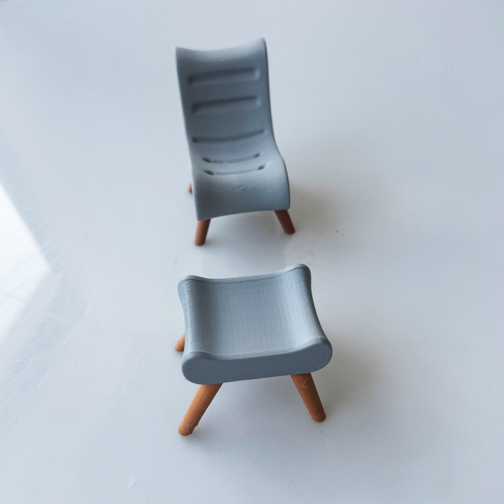 RHF12204 Miniature Recliner 3D Printing DIY Miniature Scenes Dollhouse