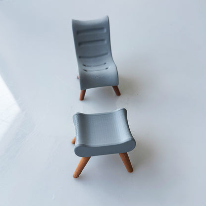 RHF12204 Miniature Recliner 3D Printing DIY Miniature Scenes Dollhouse