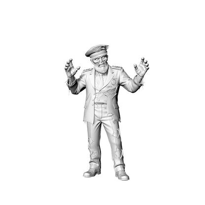 MRY-SFW LYGR316 3D Printed Cruise Ship Crew Zombies Set - Captain Sailor Chef Waiter Lifeguard Miniature Model Kit