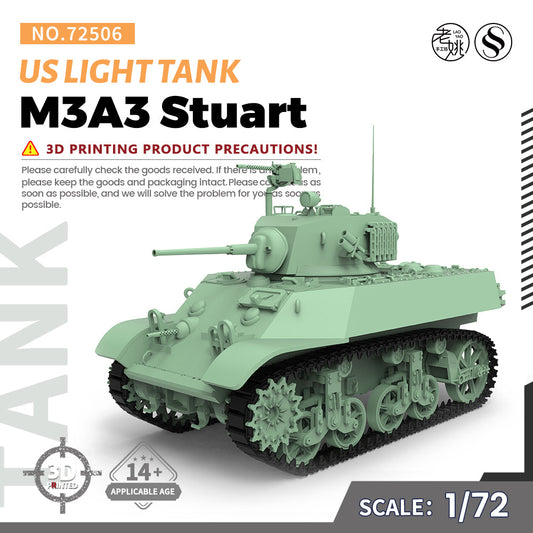 SSMODEL 506 Military Armoured Model Kit US M3A3 Light Tank