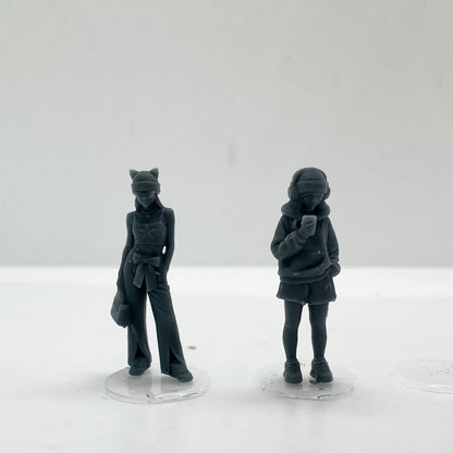 MRY-SFW MRY-SFW LYTS143 3D Printed Trendy Female Miniature Figures - Streetwear Style for Diorama Model Car Display Accessories HO Scale