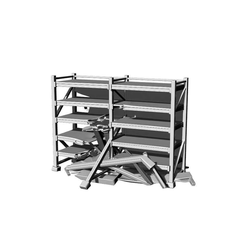 MRY-SFW LYTS323 3D Printed Post-Apocalyptic Supermarket Scavenging Diorama Set with Survivor Figures for Tabletop Wargaming