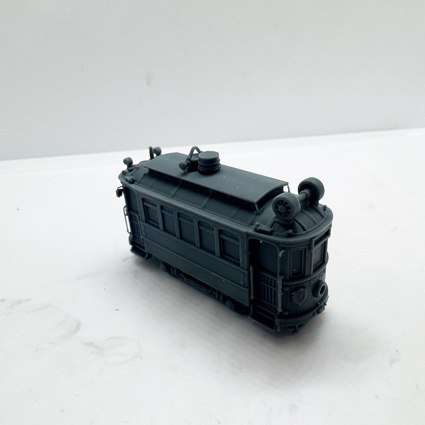 LYTS181 3D Printed Vintage Tram Miniature Model - Train Diorama Highly Detailed Ornament