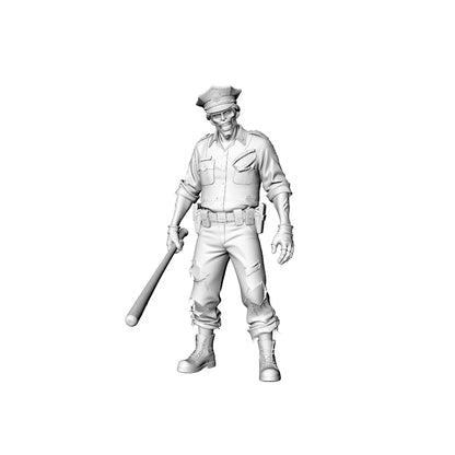 MRY-SFW LYGR309 3D Printed Police Station Zombie Figures Set - Patrol SWAT Female Officer Detective Auxiliary Police Unpainted Model Kit