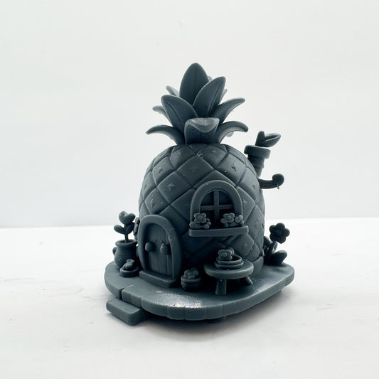 LYTS188 Pineapple House Miniature Model - 3D Printed Fairy Tale Diorama Decor Ornament