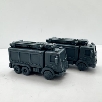 LYTS161 3D Printed Fire Truck Miniature Model Rescue Vehicle Decor for Dioramas Collection Displays