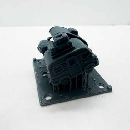 LYTS153 3D Printed Q-Style Cute Camper Van - Camping-Themed Miniature Model for Dioramas Collection Displays HO Scale