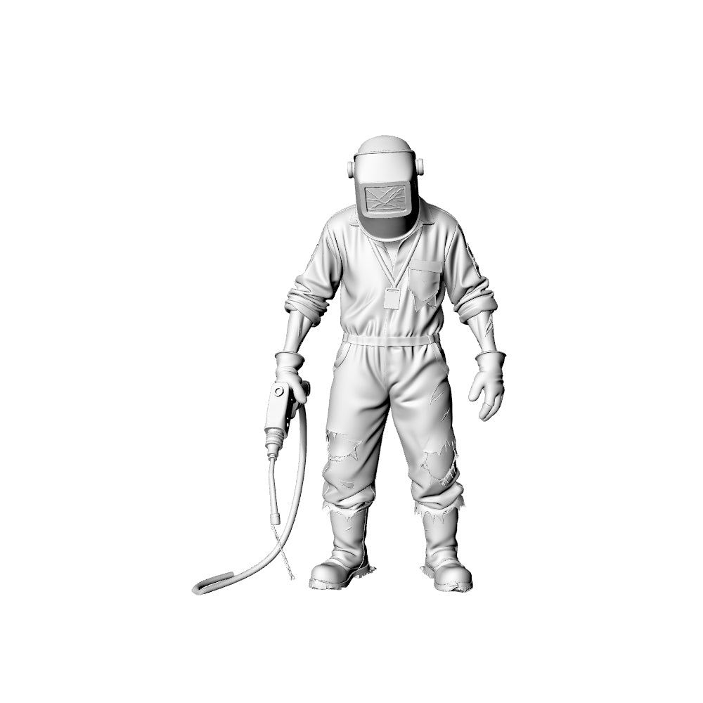 MRY-SFW LYGR303 3D Printed Industrial Style Zombie Miniatures, Post-Apocalyptic Worker Undead Figures for Tabletop Games & Dioramas