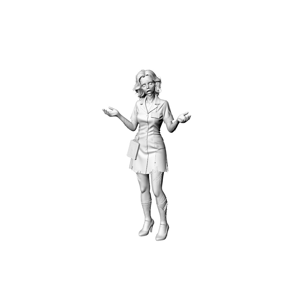 MRY-SFW LYGR311 3D Printed Supermarket Staff Zombies Set - Cashier Stock Clerk Butcher Guide Security Miniature Model Kit