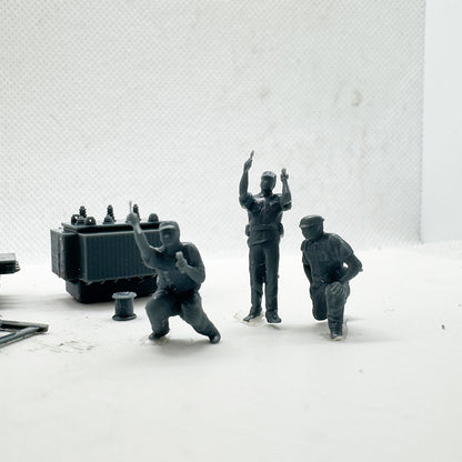 Yao's Studio LYTS075 Diorama 3D Railway Train Scene Railway Maintenance Equipment Set