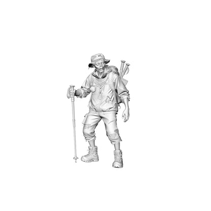 MRY-SFW LYGR305 3D Printed Outdoor Explorer Zombie Miniatures, Post-Apocalyptic Survivor Undead Figures for Tabletop Games & Dioramas