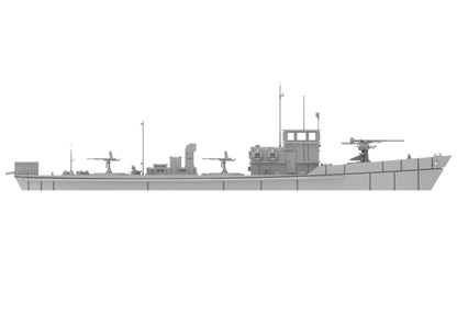 RHWS003 IJN Type 5 Wooden Submarine Chaser Water line