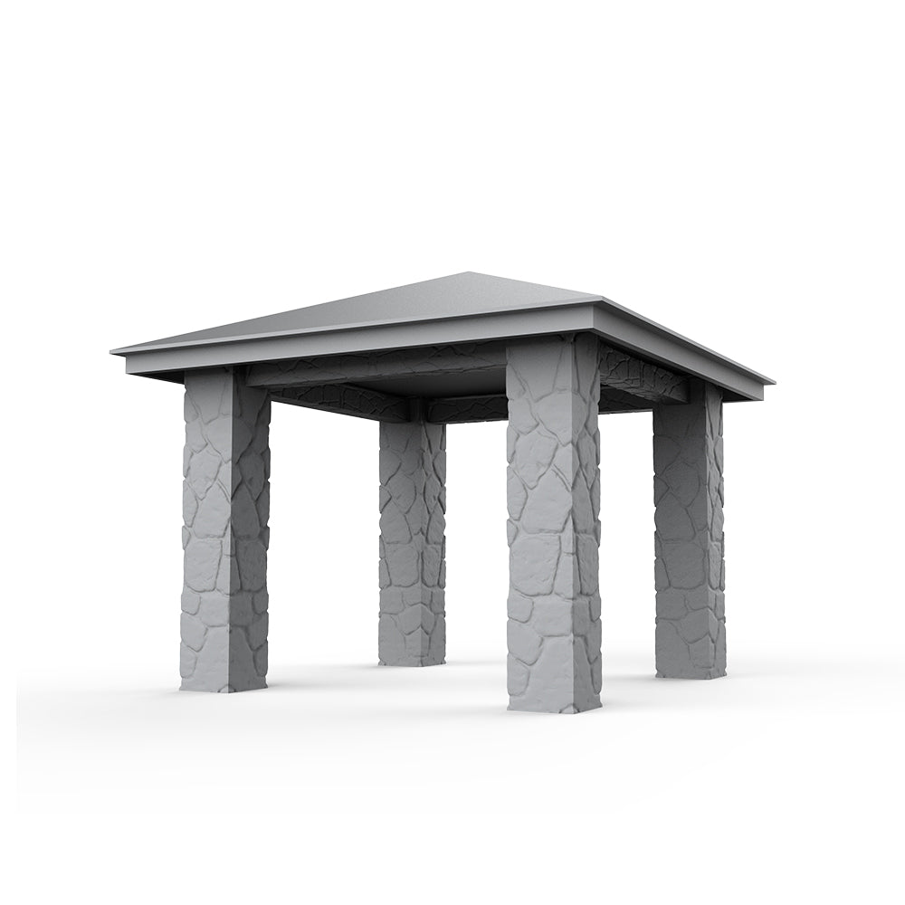 Yao's Studio LYT050 Stone Pavilion HO/OO/Z/N/TT Railroad Miniature Accessory Display Props