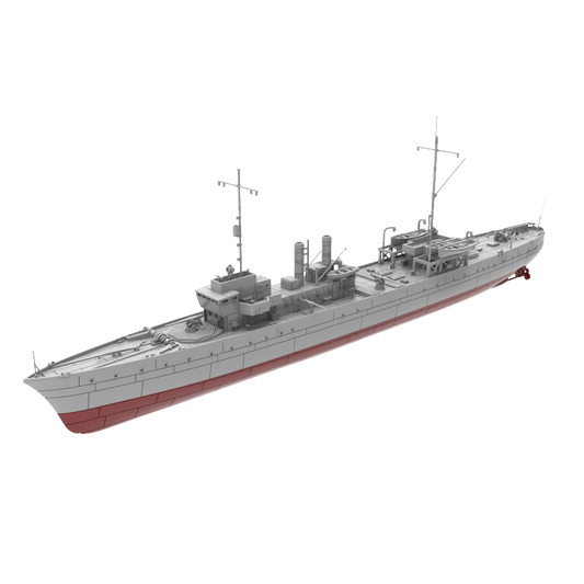 RHWS016S France Marne Class Destroyer Marne Full Hull – LCD 3D printed resin model kit, image 1