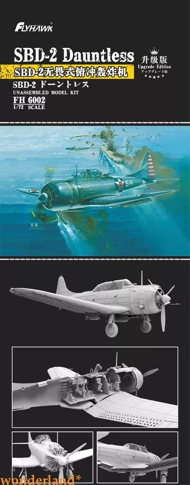 Flyhawk FH6002 1/72 Douglas SBD-2 Dauntless Dive bomber (upg – LCD 3D printed resin model kit, image 3