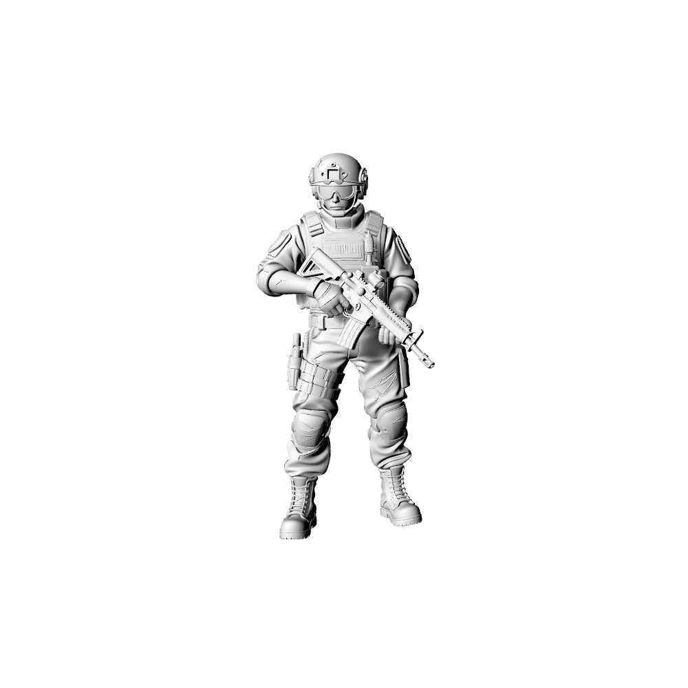 MRY-SFW LYGR324 3D Printed Post-Apocalyptic Police Station Survivors Set POLICE Style Wargame Miniatures