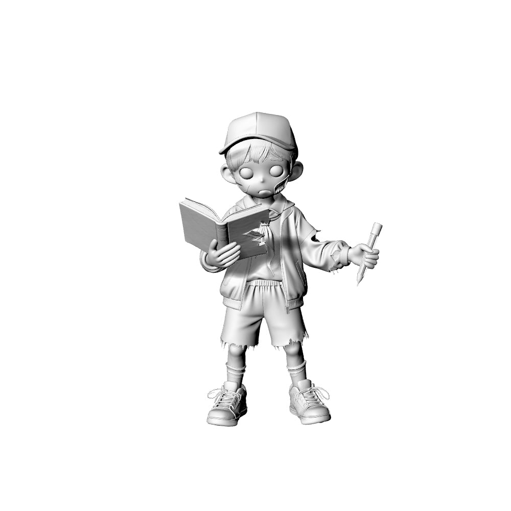 MRY-SFW LYGR301 3D Printed Chibi Zombie Miniatures, Post-Apocalyptic Kid-Style Figures for Tabletop Games & Collectibles