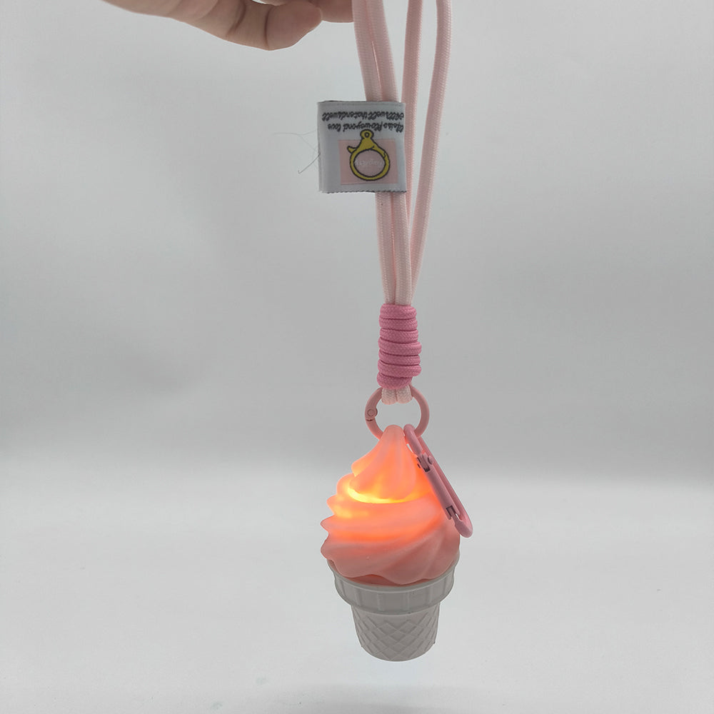 LYTP018J Ice Cream Key Ring 3D Printing Creative New Model Can Light Up Ice Cream Keychain Personalized Keychain Pendant