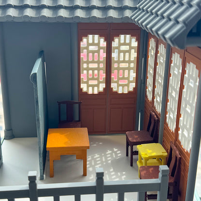 RHF121005 1/12 Chinese Courtyard Framework 3D Printing DIY Miniature Scenes 1:12 scale dollhouse miniature classical architecture