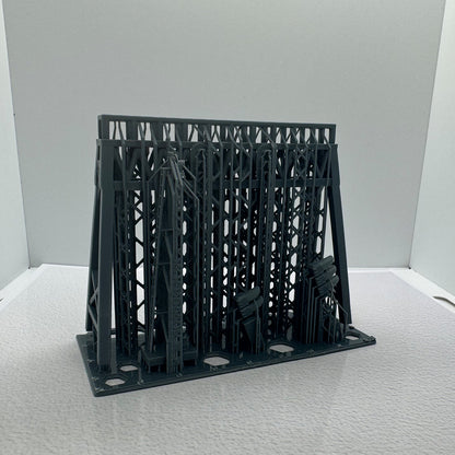 LYTS097  3D Printed Model Kit Model Railway Scenery Dwarf Block Signal And Bridge Set