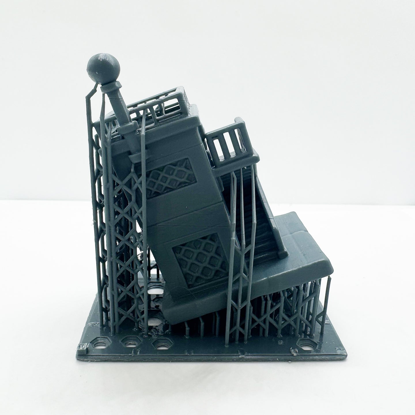 MRY-SFW LYTS127 3D Printed Mini Industrial Stairwell ¨C Classic Tower Miniature for Diorama Building & Miniature Landscape Enthusiasts