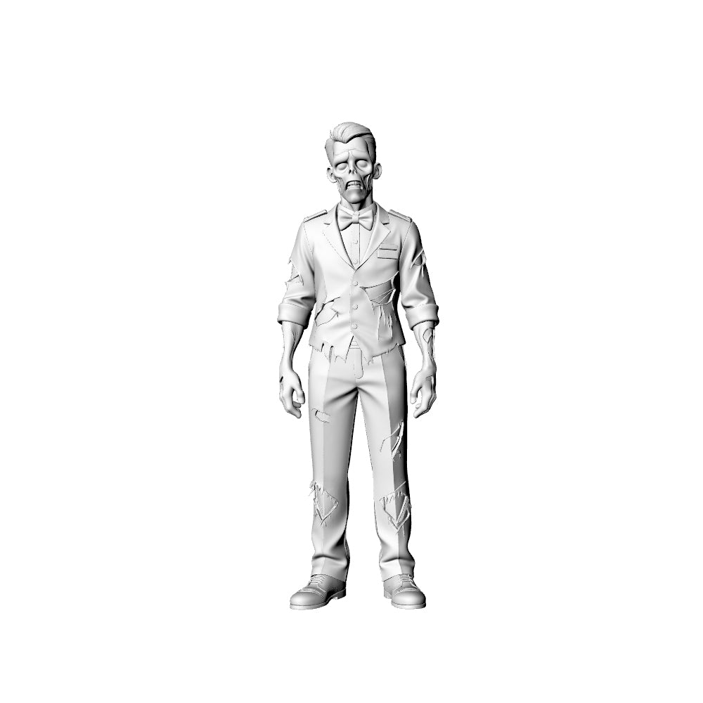 MRY-SFW LYGR316 3D Printed Cruise Ship Crew Zombies Set - Captain Sailor Chef Waiter Lifeguard Miniature Model Kit