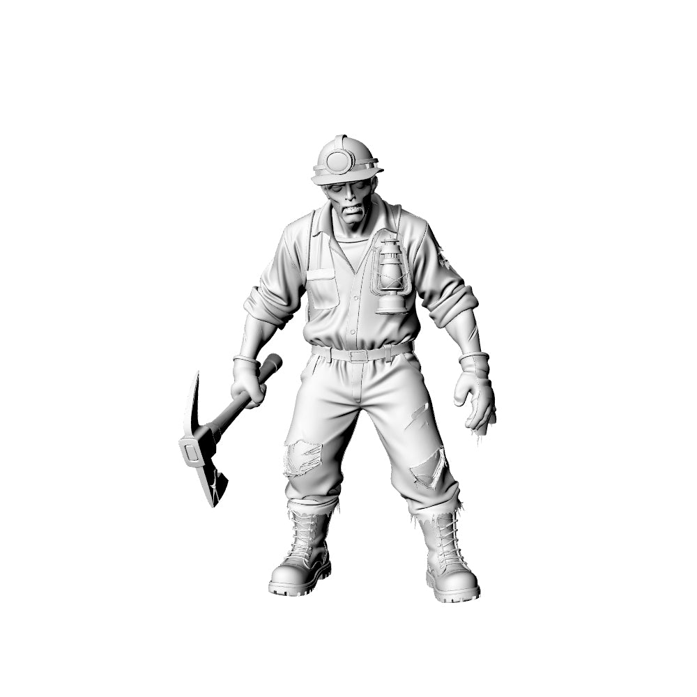 MRY-SFW LYGR303 3D Printed Industrial Style Zombie Miniatures, Post-Apocalyptic Worker Undead Figures for Tabletop Games & Dioramas