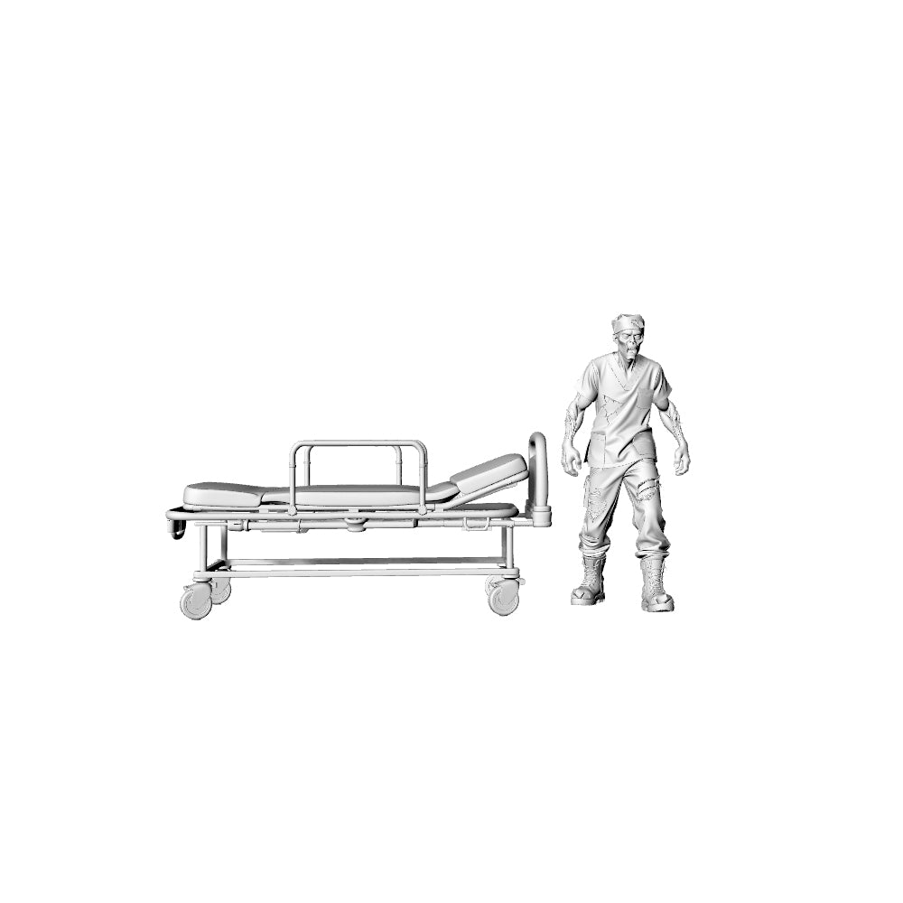 MRY-SFW LYGR310 3D Printed Hospital Medical Staff Zombie Set - Surgeon Nurse Paramedic Pharmacist Attendant Unpainted Model