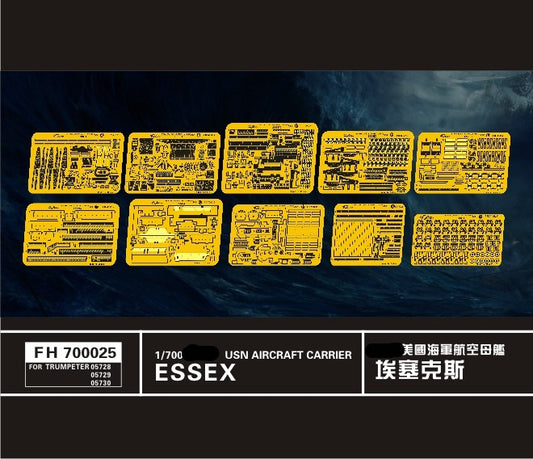 Flyhawk FH700025 1/700 WWII USN Aircraft Carrier Essex For Trumpeter 05728\05729\05730