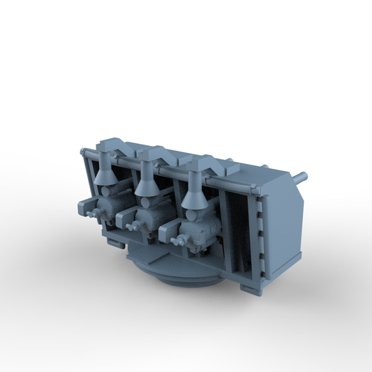Yao's Studio LYCG391 Model Upgrade Parts 102mm Triple Turret With A Gun Caliber Of 45 Calibers