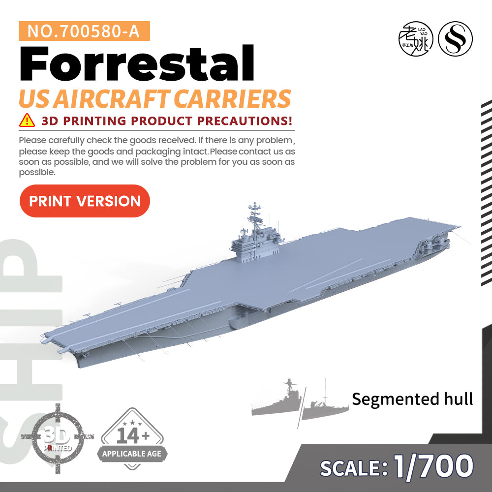 SSMODEL 580 Military Warship Model Kit US Navy Forrestal Aircraft Carriers