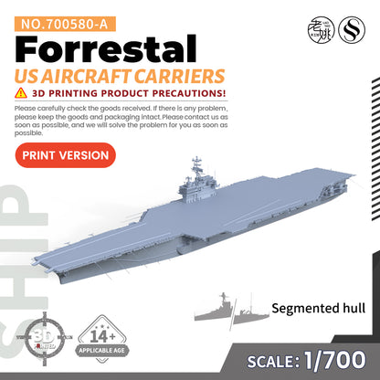 SSMODEL 580 Military Warship Model Kit US Navy Forrestal Aircraft Carriers