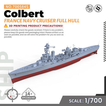 SSMODEL 584S Military Warship Model Kit France Navy Colbert Heavy Cruiser