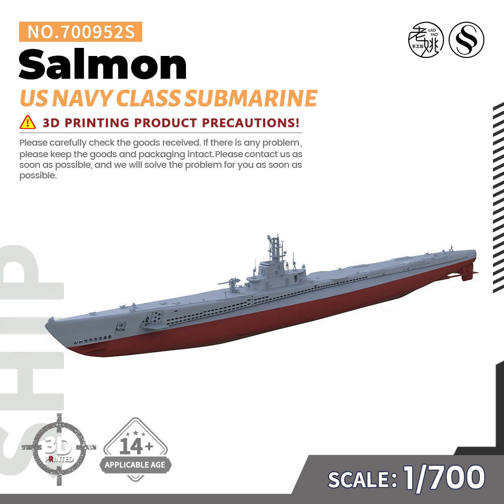 SSMODEL 952S Military Warship Model Kit US Navy Salmon Class Submarine