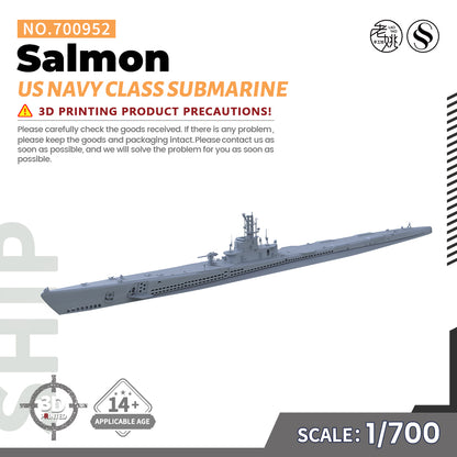 SSMODEL 952 Military Warship Model Kit US Navy Salmon Class Submarine