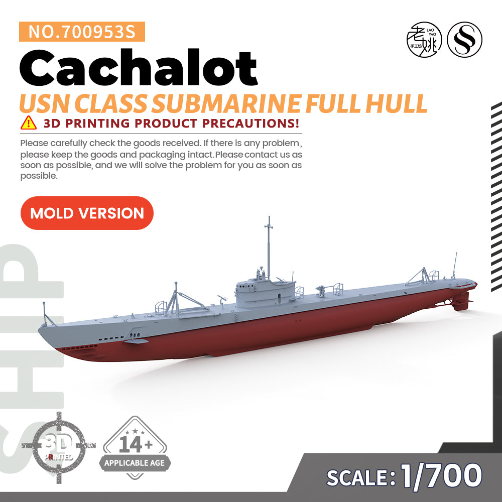 SSMODEL 953S Military Warship Model Kit US Navy Cachalot Class Submarine