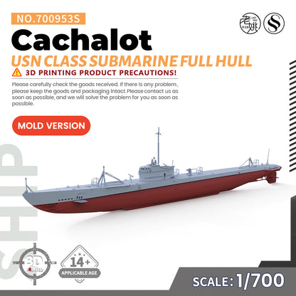 SSMODEL 953S Military Warship Model Kit US Navy Cachalot Class Submarine