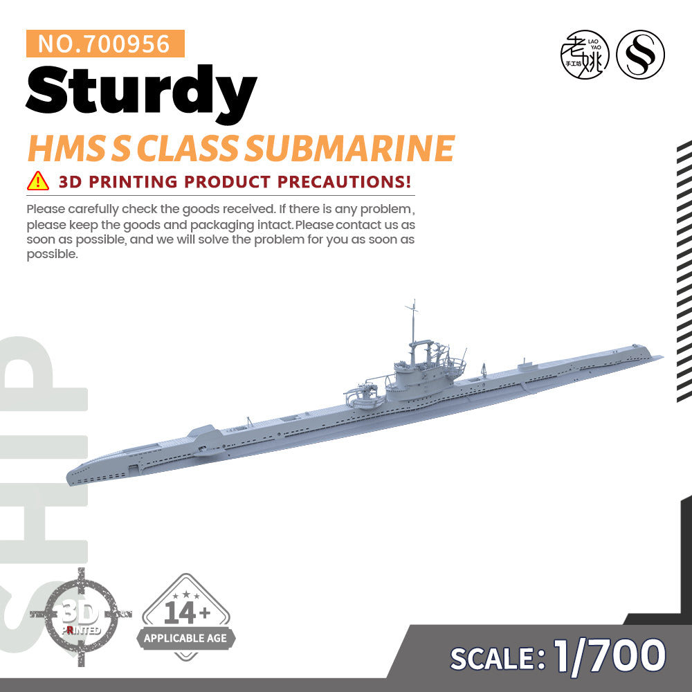 SSMODEL 956 Military Warship Model Kit HMS British S Class Submarine