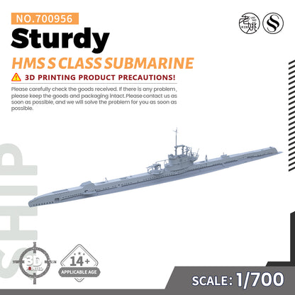 SSMODEL 956 Military Warship Model Kit HMS British S Class Submarine