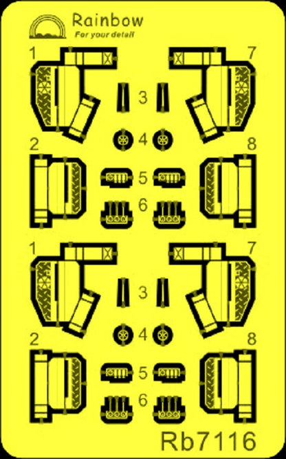 Rainbow 7116 IJN Type-92 Model1 Quadruple Torpedo Tube