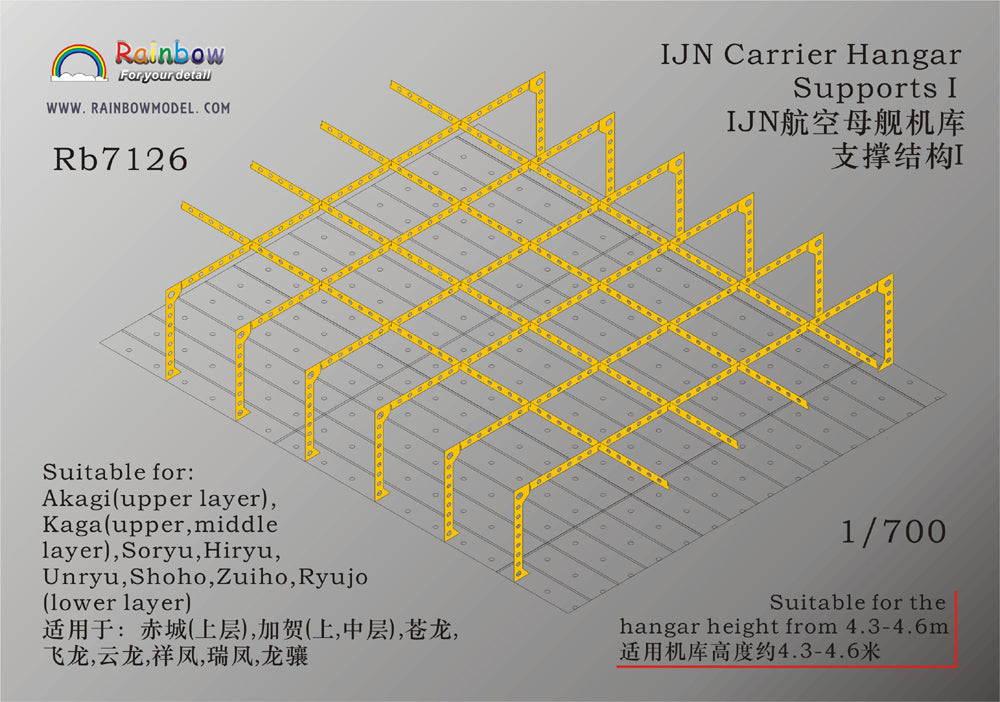 Rainbow 7126 IJN Carrier Hangar Supports I