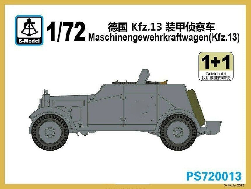 S-model PS720013 1/72 Maschinengewehrkraftwagen Kfz.13 (1+1)